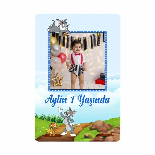 Tom and Jerry Temalı Doğum Günü Magneti